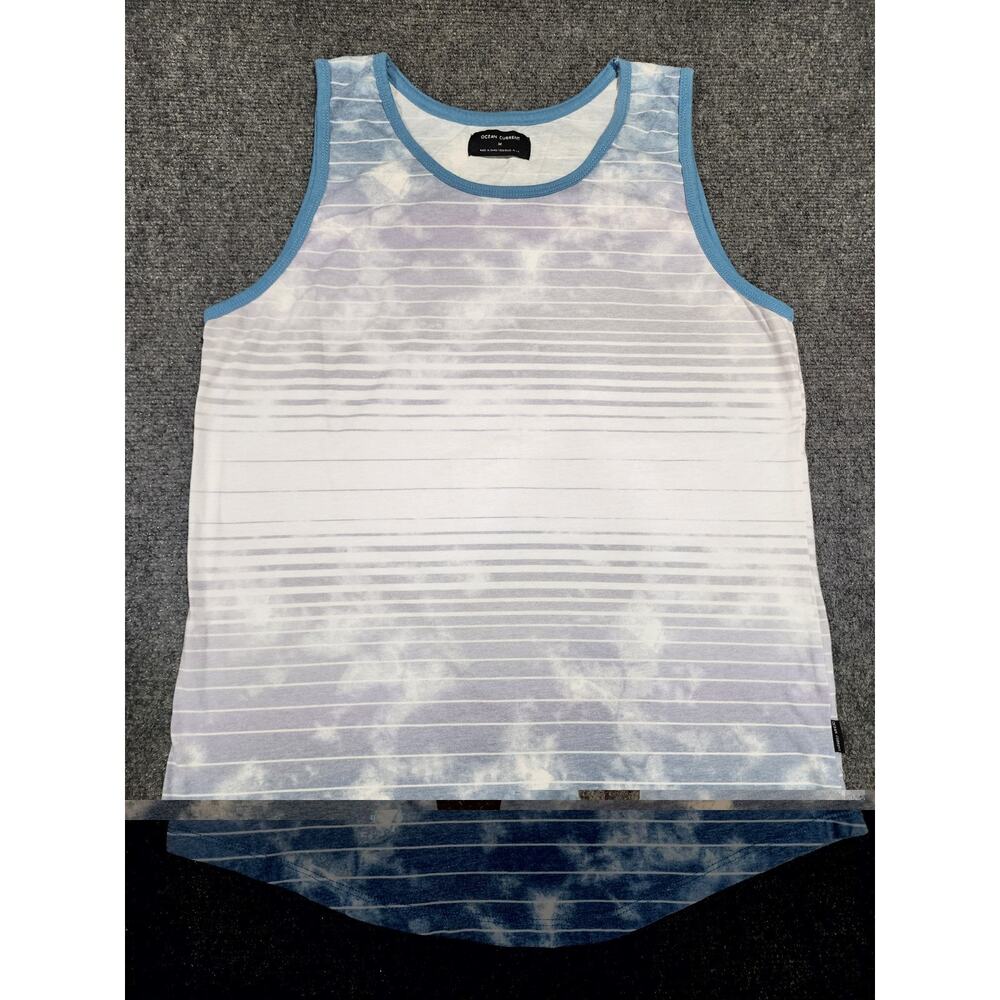 Men's Medium Graphic Stripes and Tie Dye Print Tank Top